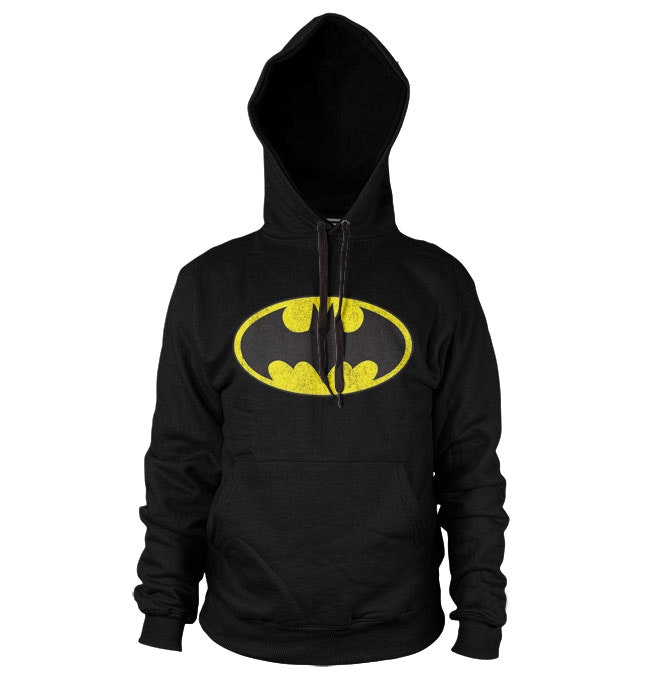 BATMAN: Distressed Logo Hoodie (Black)