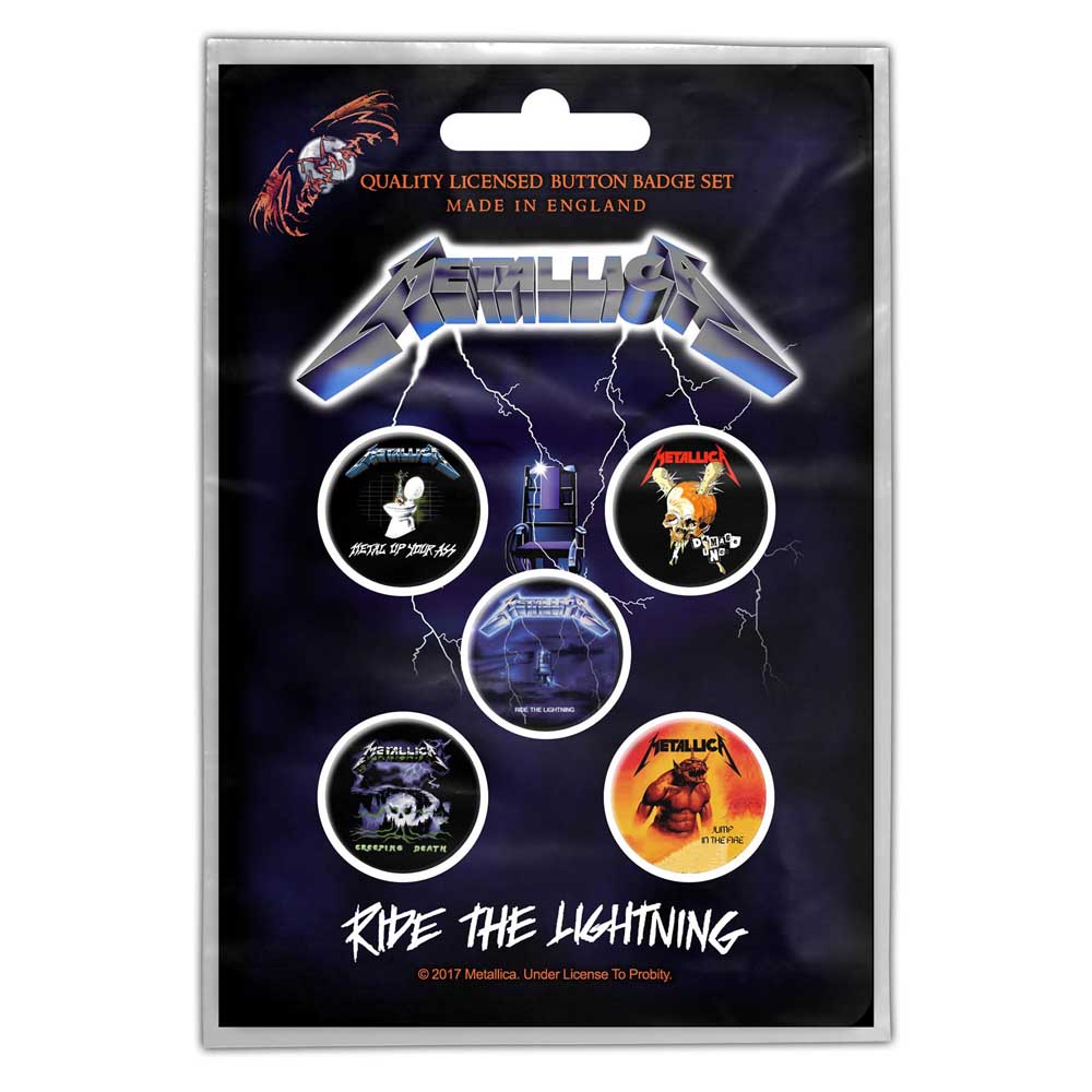 METALLICA: Ride The Lightning Button Badge Pack