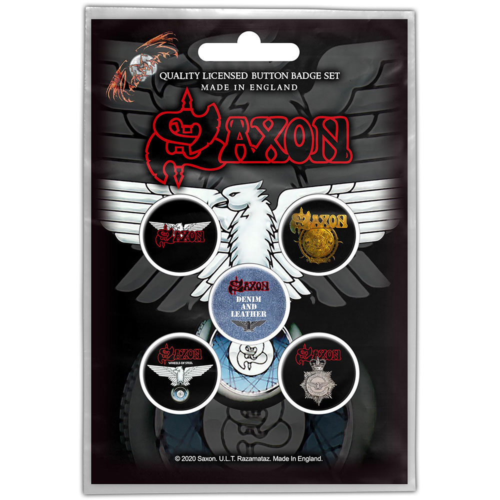 SAXON: Wheels Of Steel Button Badge Pack