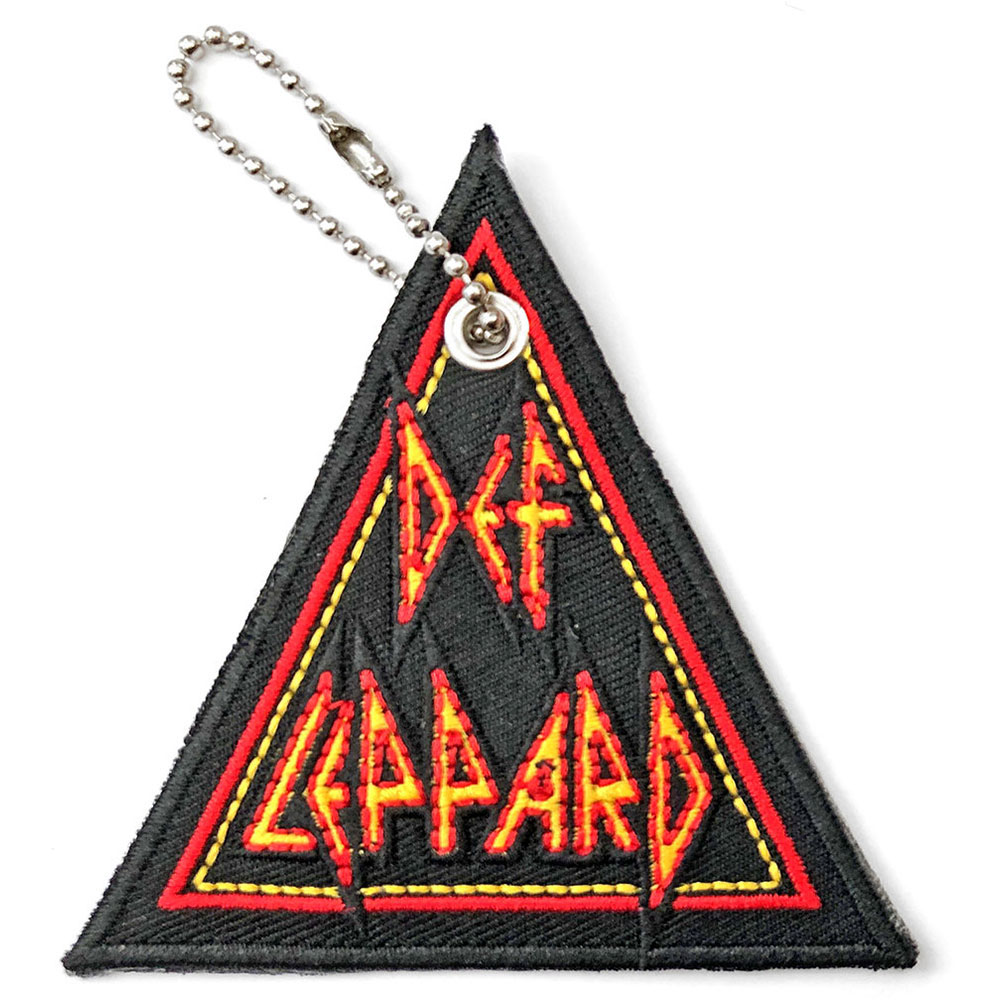 DEF LEPPARD: Tri Logo (Double Sided Patch) Nyckelring