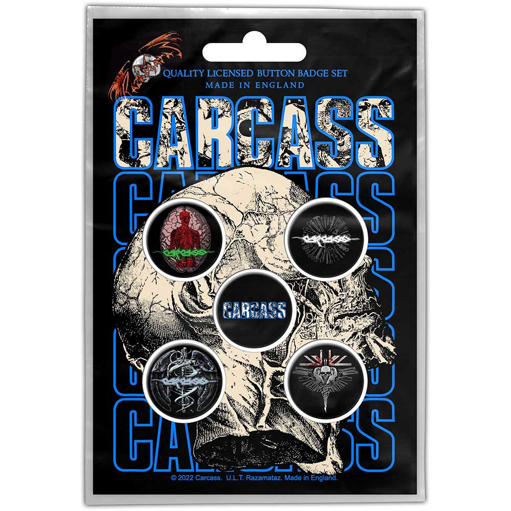 CARCASS: Necro Head Button Badge Pack