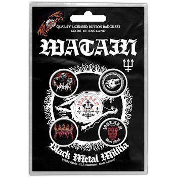 WATAIN: Black Metal Militia Button Badge Pack