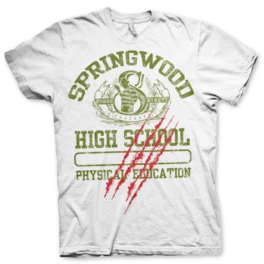 A NIGHTMARE ON ELM STREET: Springwod High School T-Shirt (White)
