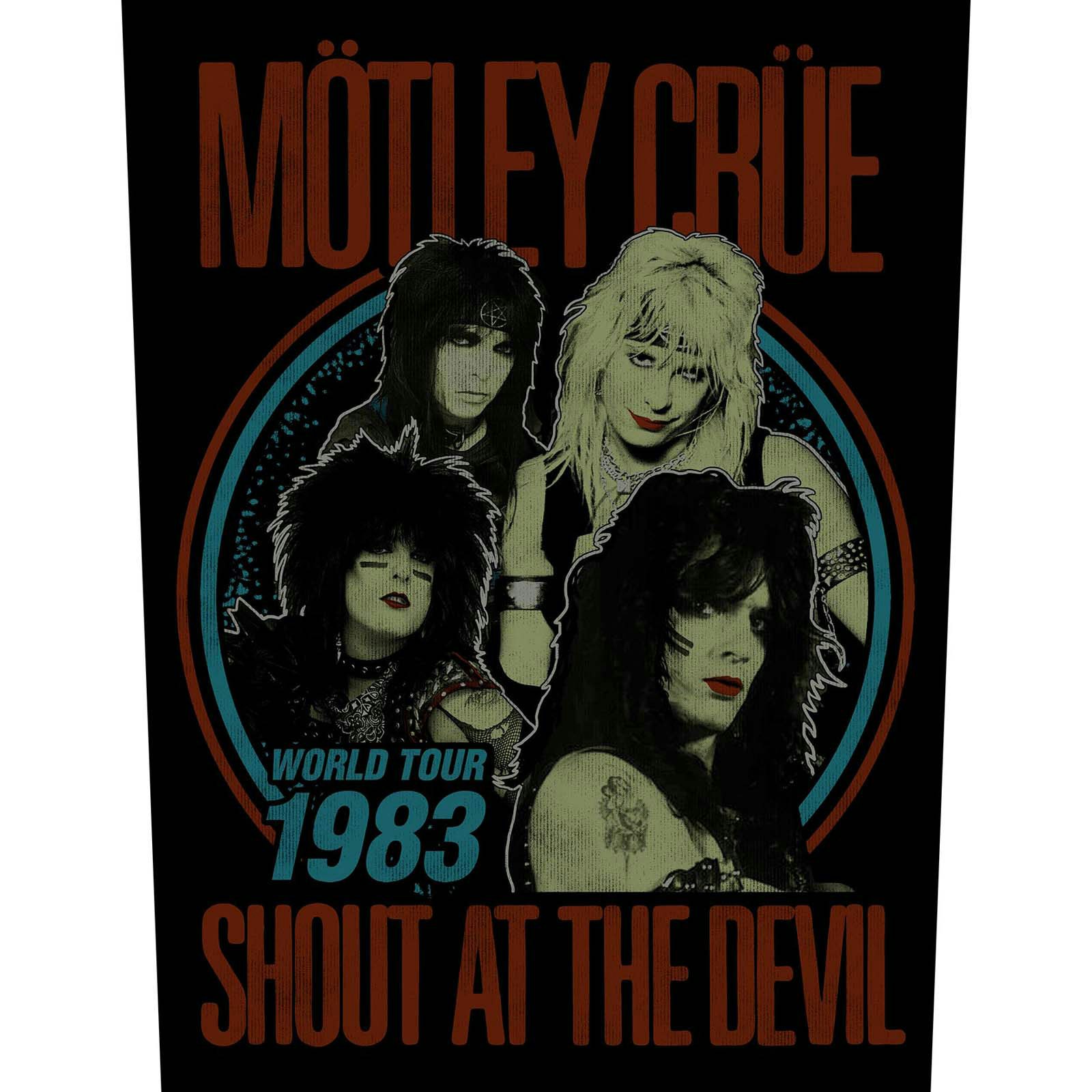 MÖTLEY CRUE: Shout At The Devil World Tour 83 Back Patch (ryggmärke)