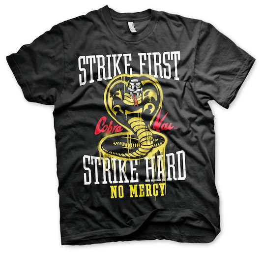 COBRA KAI: Strike First, Strike Hard - No Mercy T-Shirt (black)