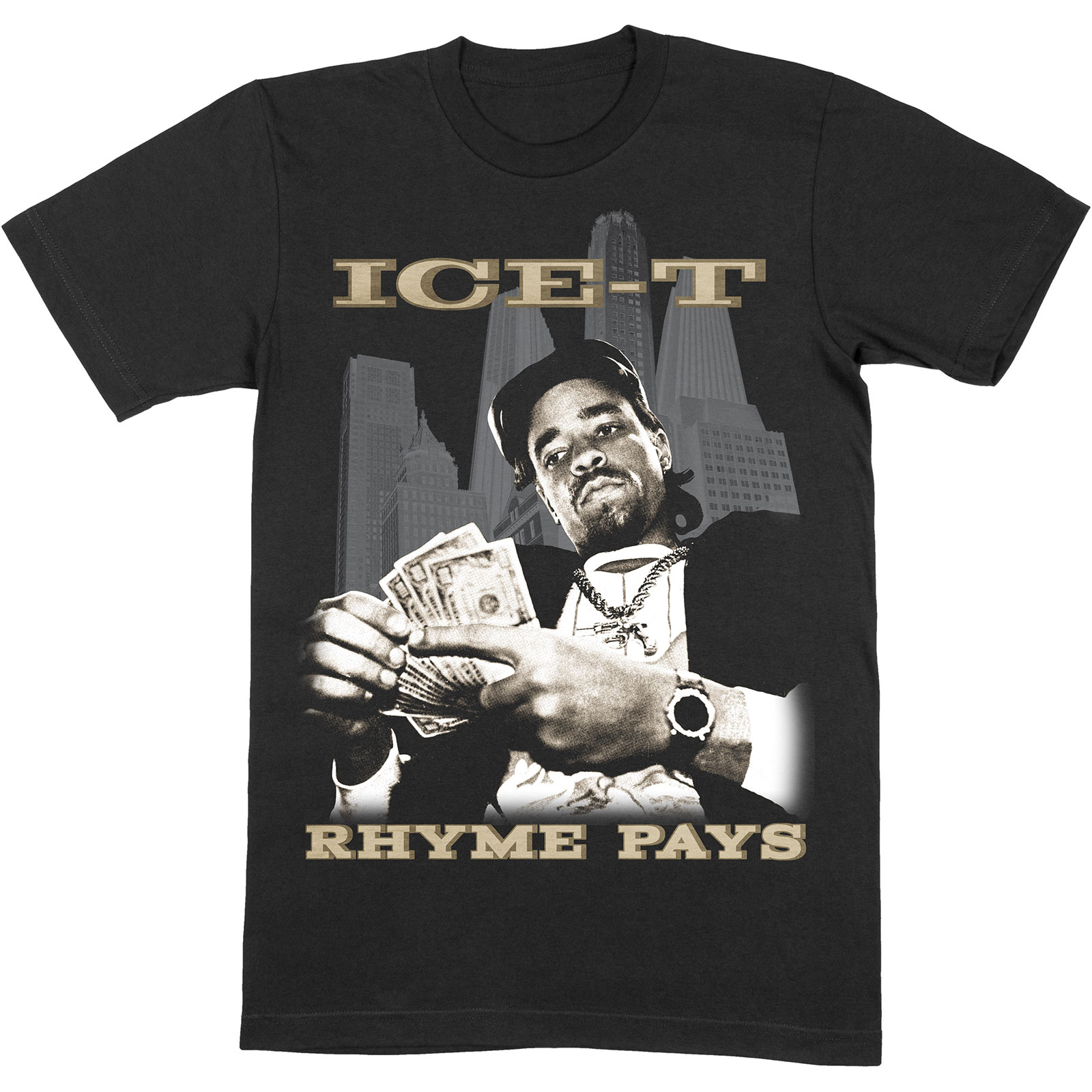 ICE T: Rhyme Pays T-shirt (black)