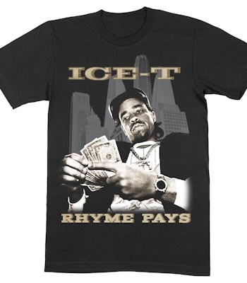 ICE T: Rhyme Pays T-shirt (black)