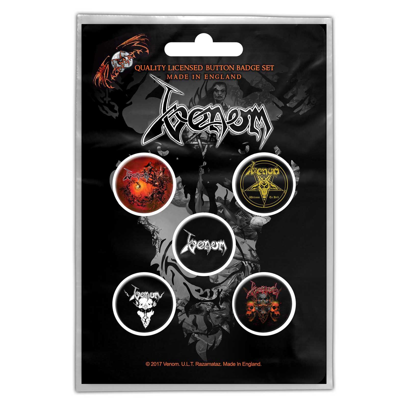 VENOM: Black Metal Button Badge Pack