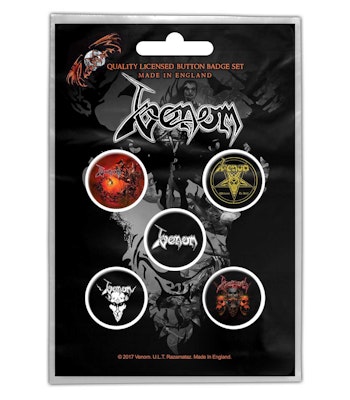 VENOM: Black Metal Button Badge Pack