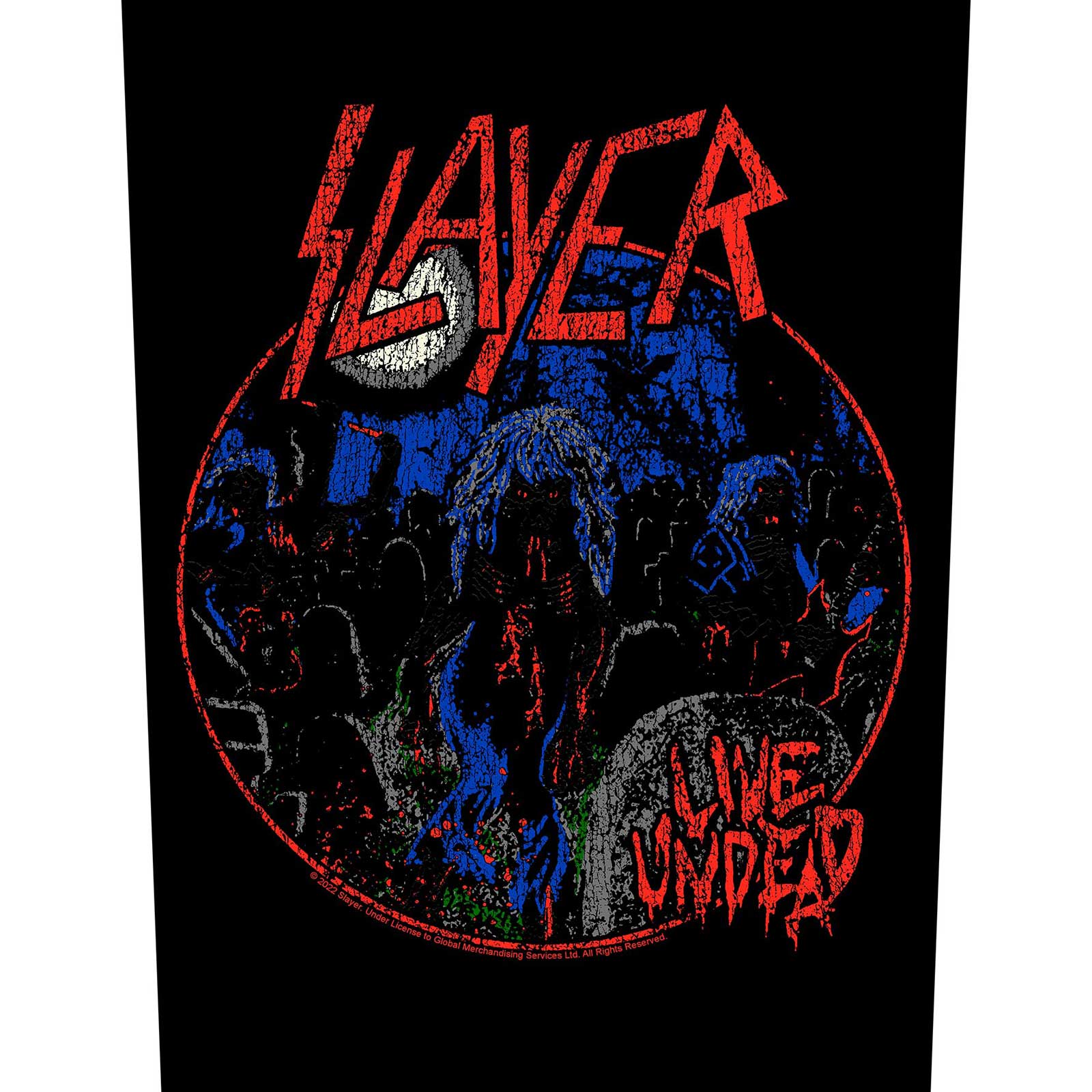 SLAYER: Live Undead Back Patch (ryggmärke)