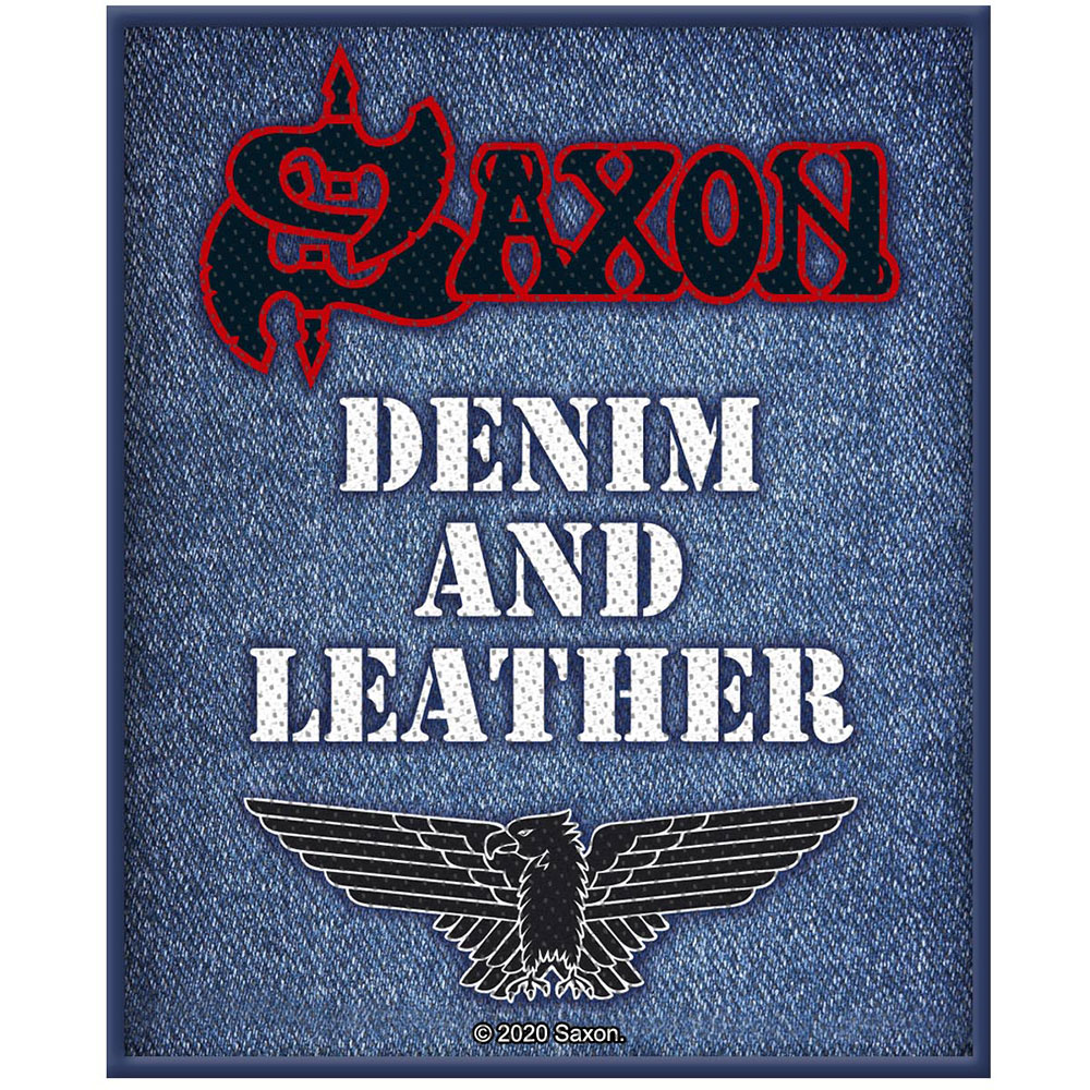 SAXON: Denim And Leather Standard Patch (tygmärke)