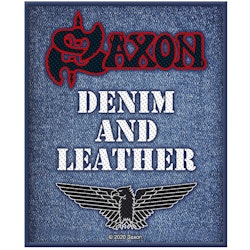 SAXON: Denim And Leather Standard Patch (tygmärke)