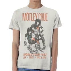 MÖTLEY CRUE: Vintage Sex Drugs R&R 83 Tour  T-shirt (white)