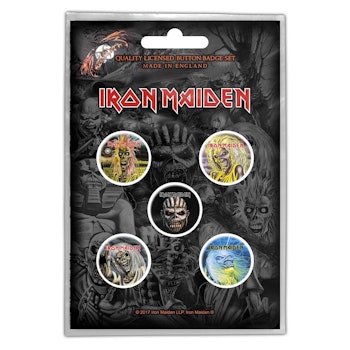 IRON MAIDEN: The Faces Of Eddie Button Badge Pack