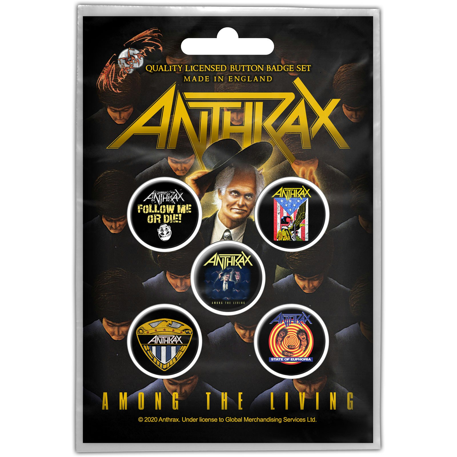 ANTHRAX: Among The Living Button Badge Pack