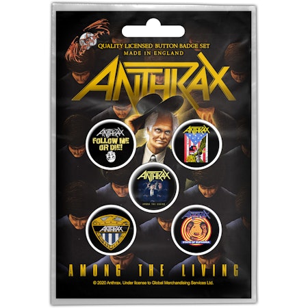 ANTHRAX: Among The Living Button Badge Pack