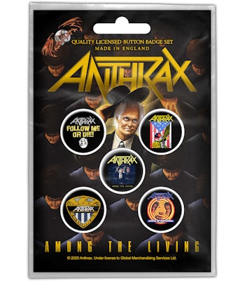 ANTHRAX: Among The Living Button Badge Pack
