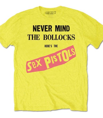 SEX PISTOLS: Never Mind The Bollocks Original Album T-shirt (yellow)