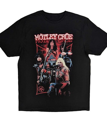 MÖTLEY CRUE: Live Montage Red T-shirt (black)