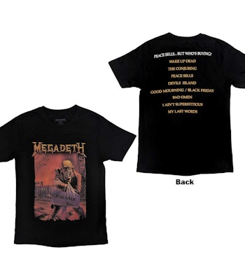 MEGADETH: Peace Sells Album Cover (back print) T-shirt (black)