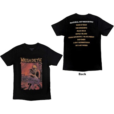 MEGADETH: Peace Sells Album Cover (back print) T-shirt (black)