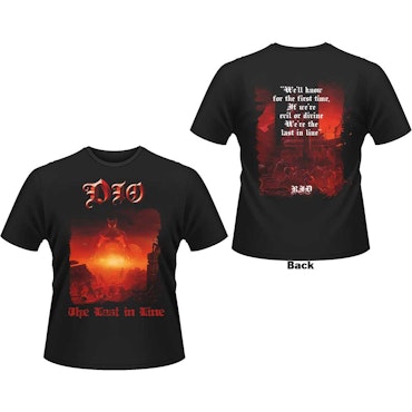 DIO: The Last In Line Lyrics (Back Print) T-shirt (black)
