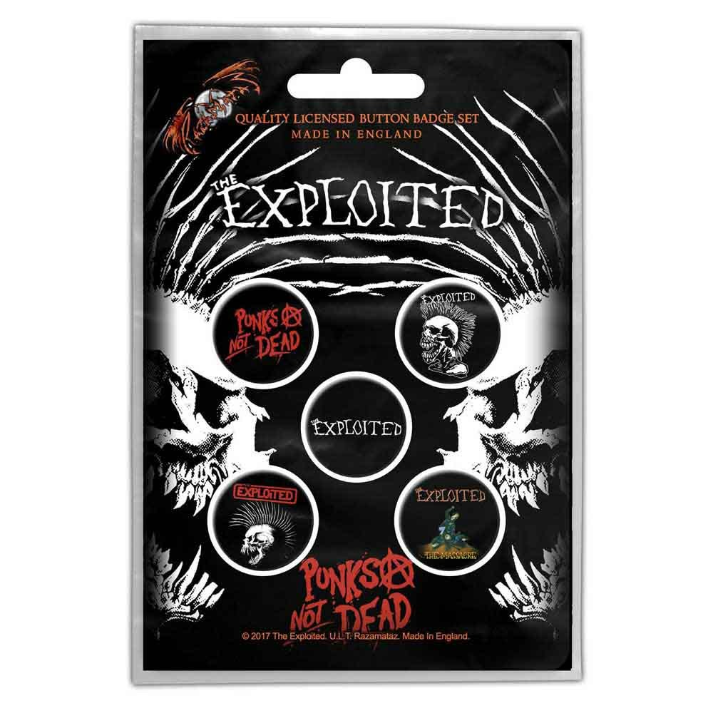 THE EXPLOITED: Punks Not Dead Button Badge Pack