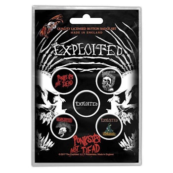 THE EXPLOITED: Punks Not Dead Button Badge Pack
