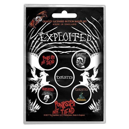 THE EXPLOITED: Punks Not Dead Button Badge Pack