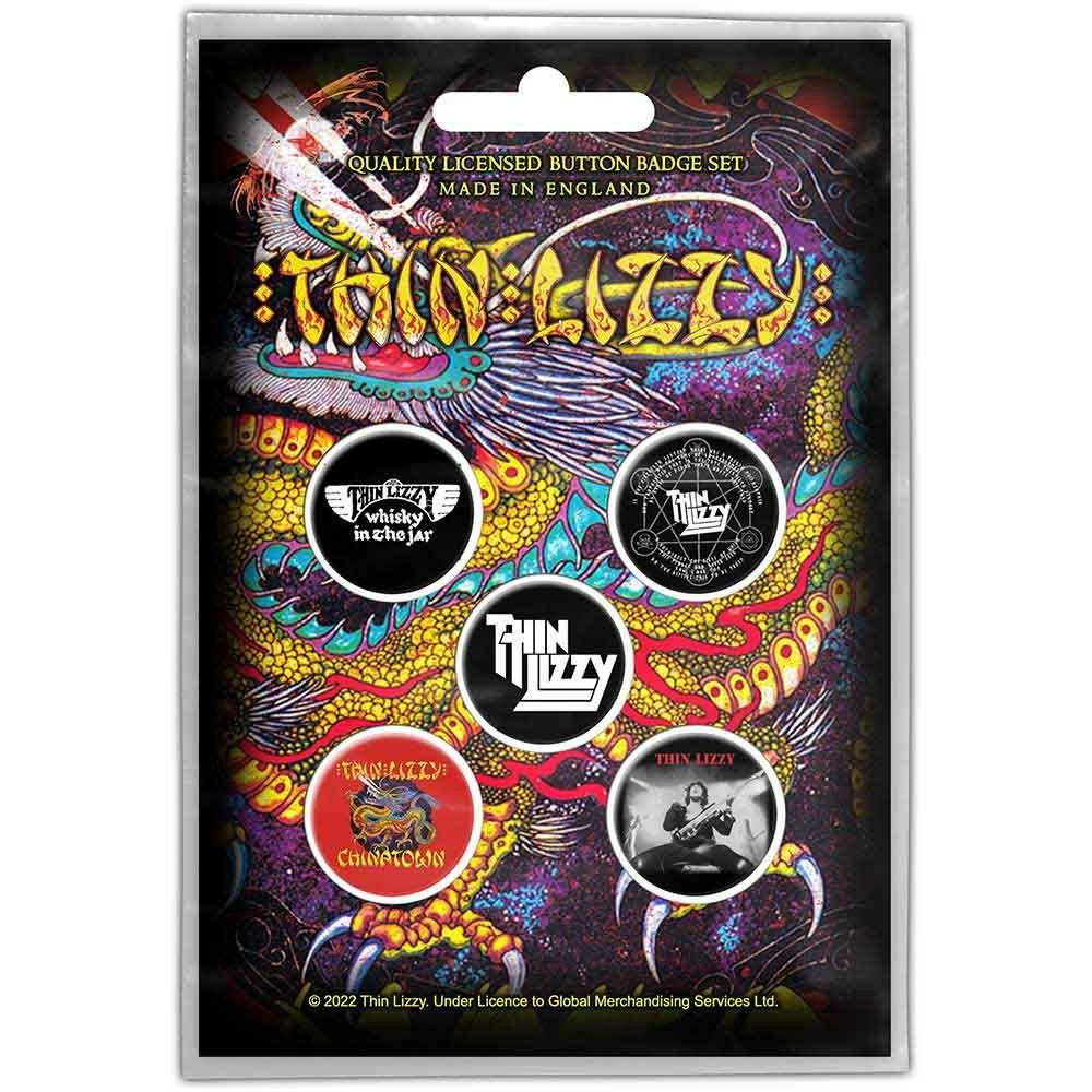 THIN LIZZY: Chinatown Button Badge Pack
