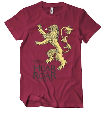 GAME OF THRONES: Lannister - Hear Me Roar T-shirt (tango red)