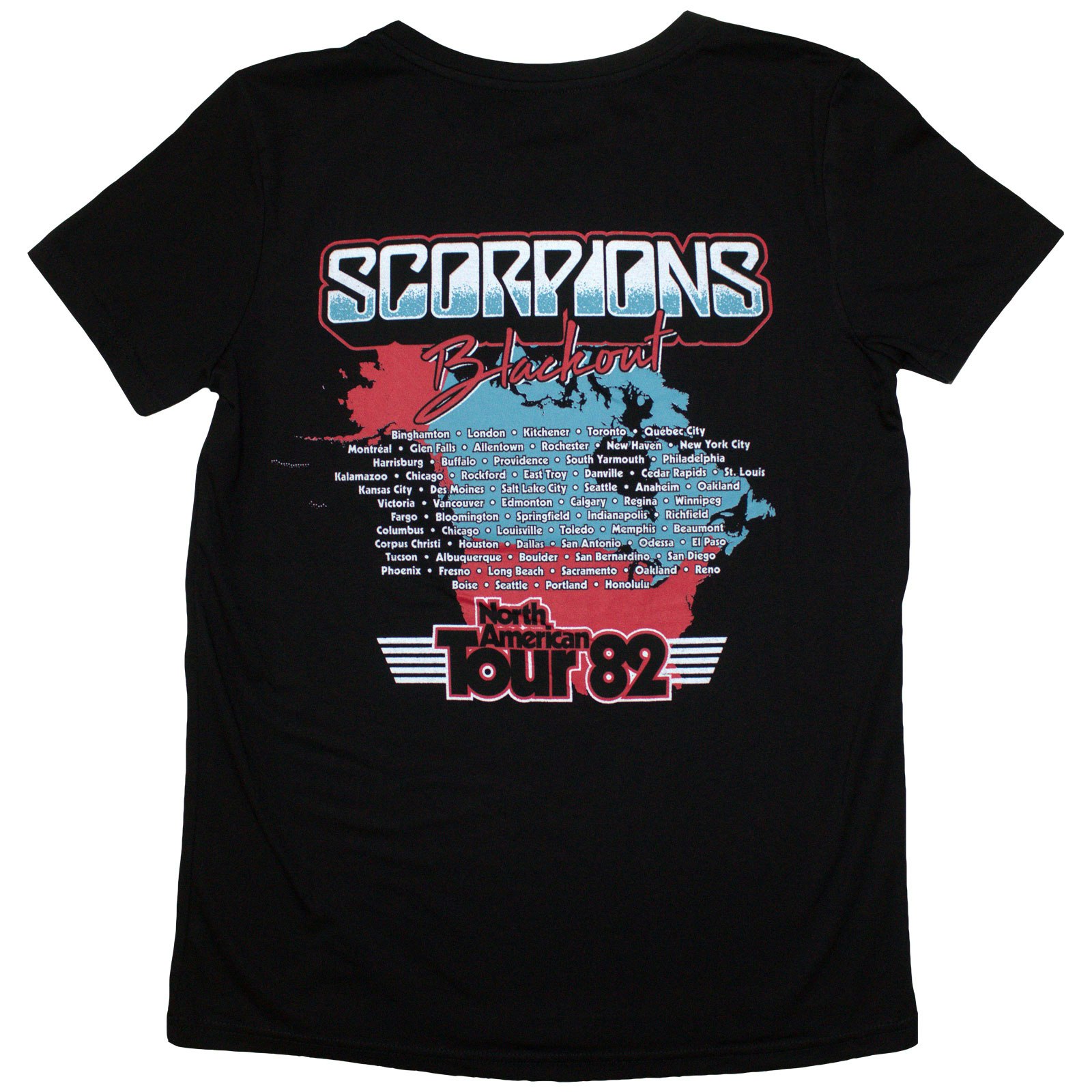 SCORPIONS: Blackout Tour ’82 (back print) Ladies T-shirt (black)