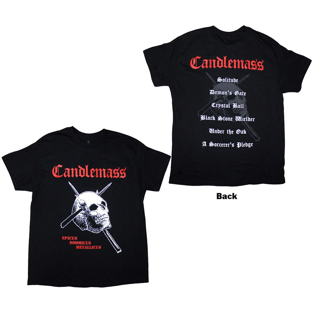 CANDLEMASS: Epicus Doomicus Metallicus (Back Print) T-shirt (black)