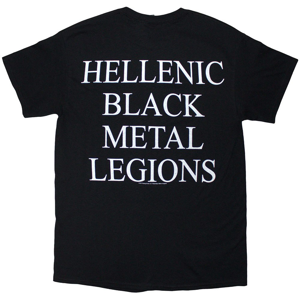 ROTTING CHRIST: Hellenic Black Metal Legions (Back Print) T-shirt (black)