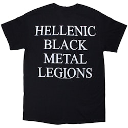 ROTTING CHRIST: Hellenic Black Metal Legions (Back Print) T-shirt (black)