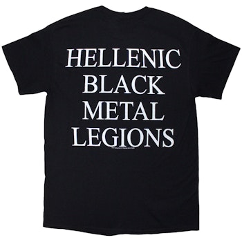 ROTTING CHRIST: Hellenic Black Metal Legions (Back Print) T-shirt (black)