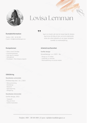 Lovisa Lernman CV (Kundens favorit)