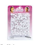🤍 Dreamfix Hair Beads – Vita clips, 200 st