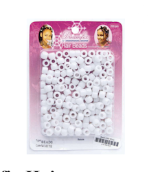 🤍 Dreamfix Hair Beads – Vita clips, 200 st