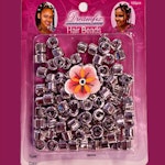 🌸 Dreamfix Hair Beads – Metalliska clips, 100 st
