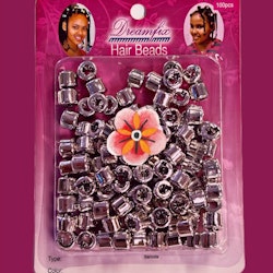 🌸 Dreamfix Hair Beads – Metalliska clips, 100 st