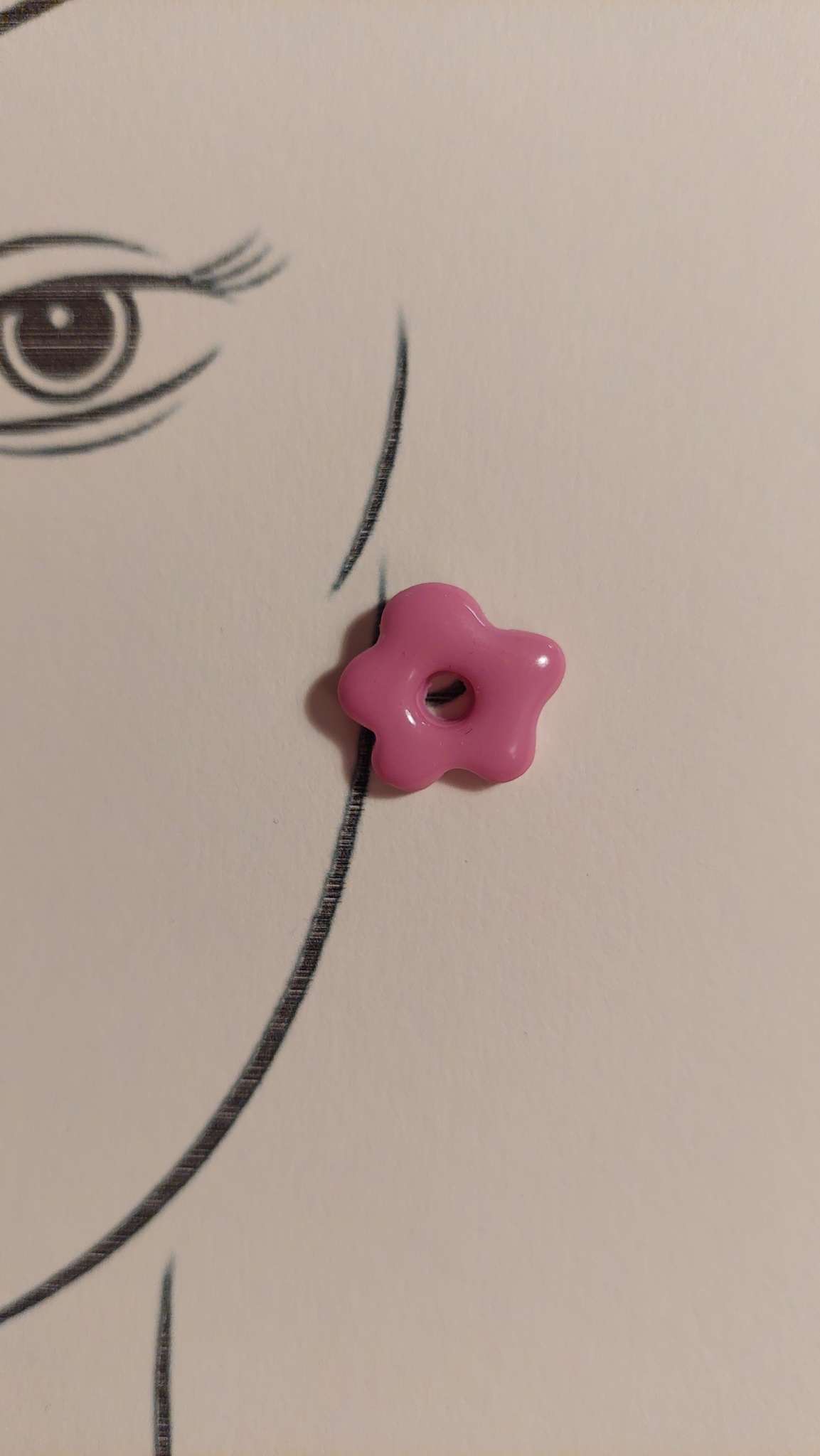 Örhänge rosa liten blomma