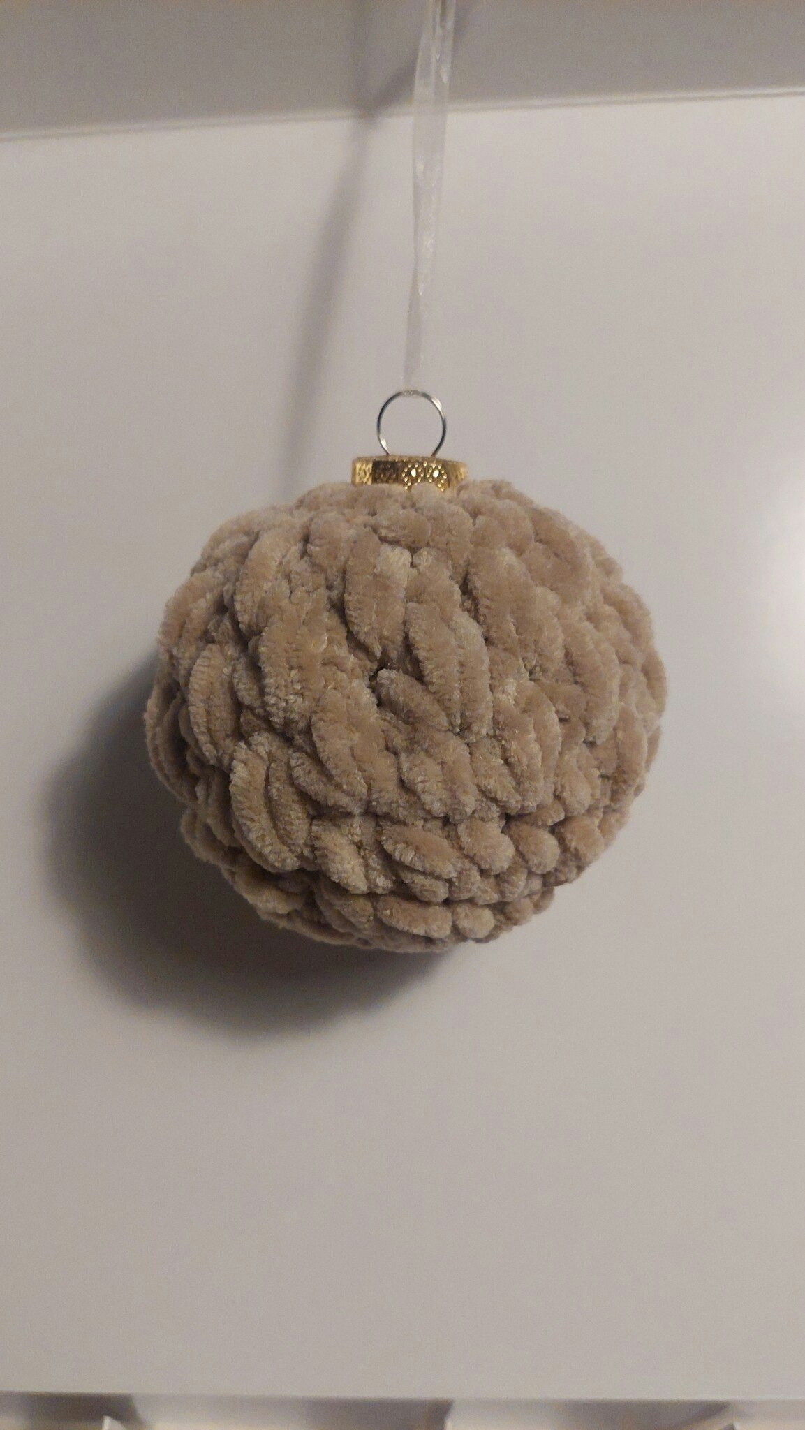 Virkad julkula Beige