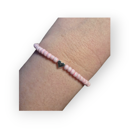 Armband Rosa med hjärta