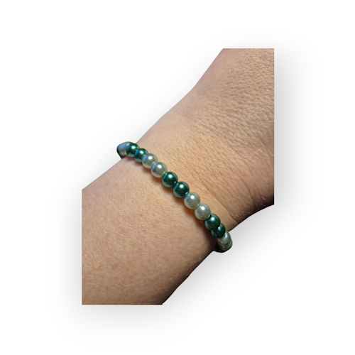 Armband Glansig grön