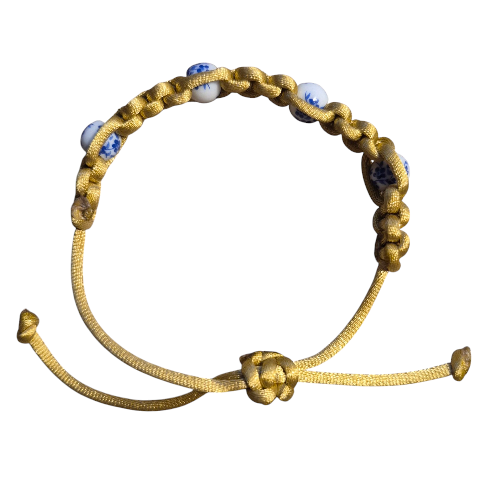 Armband guld med blommig pärla