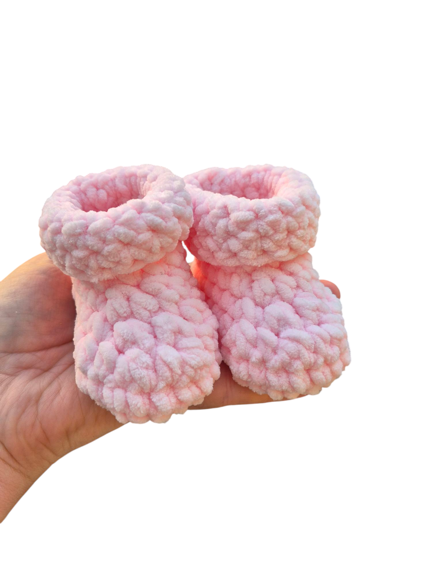 Virkade babykängor ljusrosa