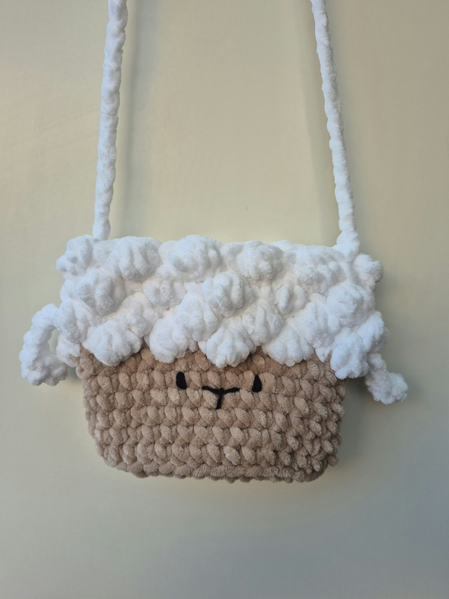 Handväska för barn Vit/ Beige Får