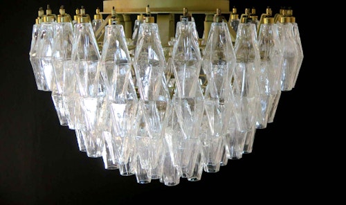 Elegant Murano Poliedri klarglas