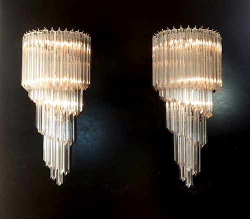 Murano vägglampa spiral